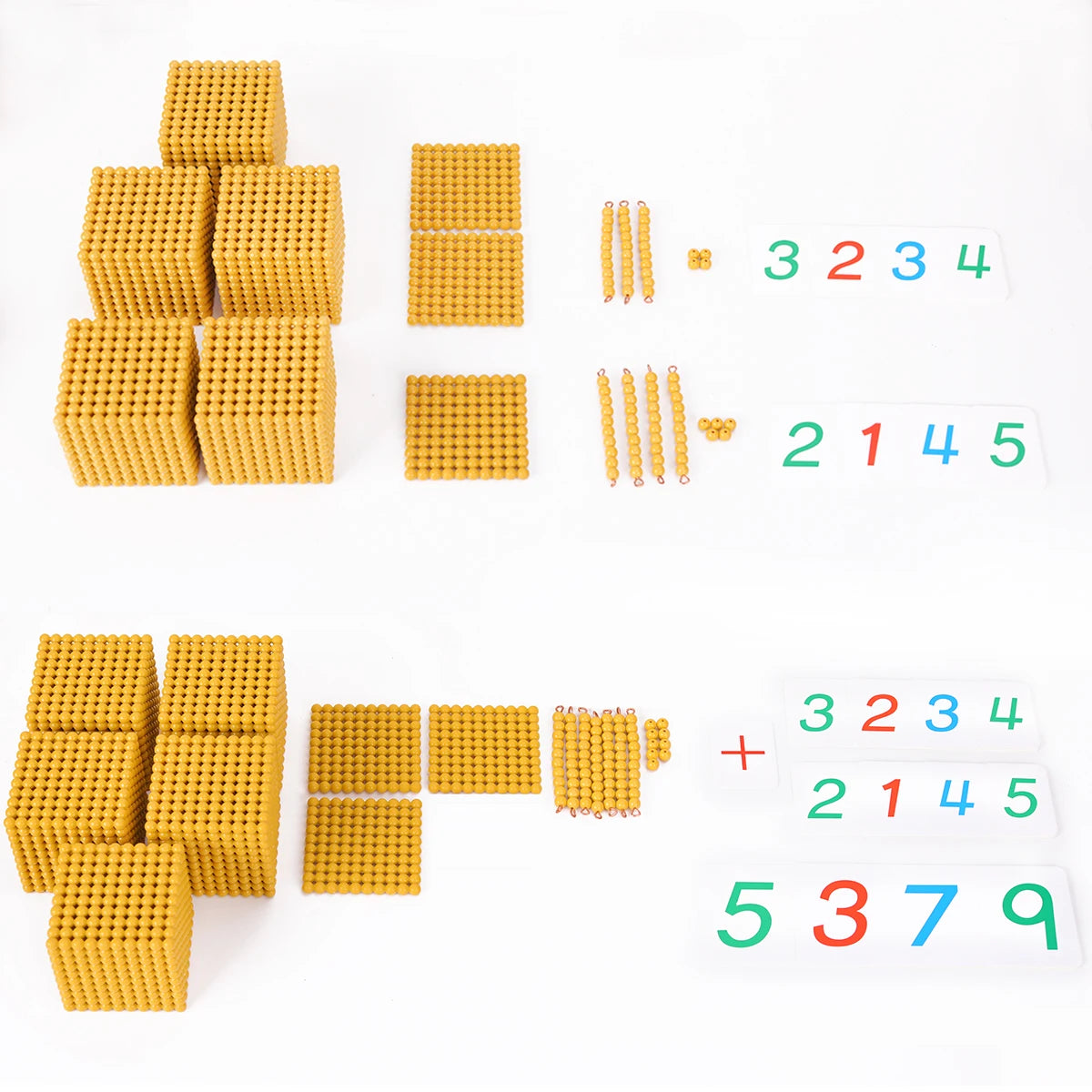 Montessori Golden Beads Mathematics Materials for Decimal System Learning
