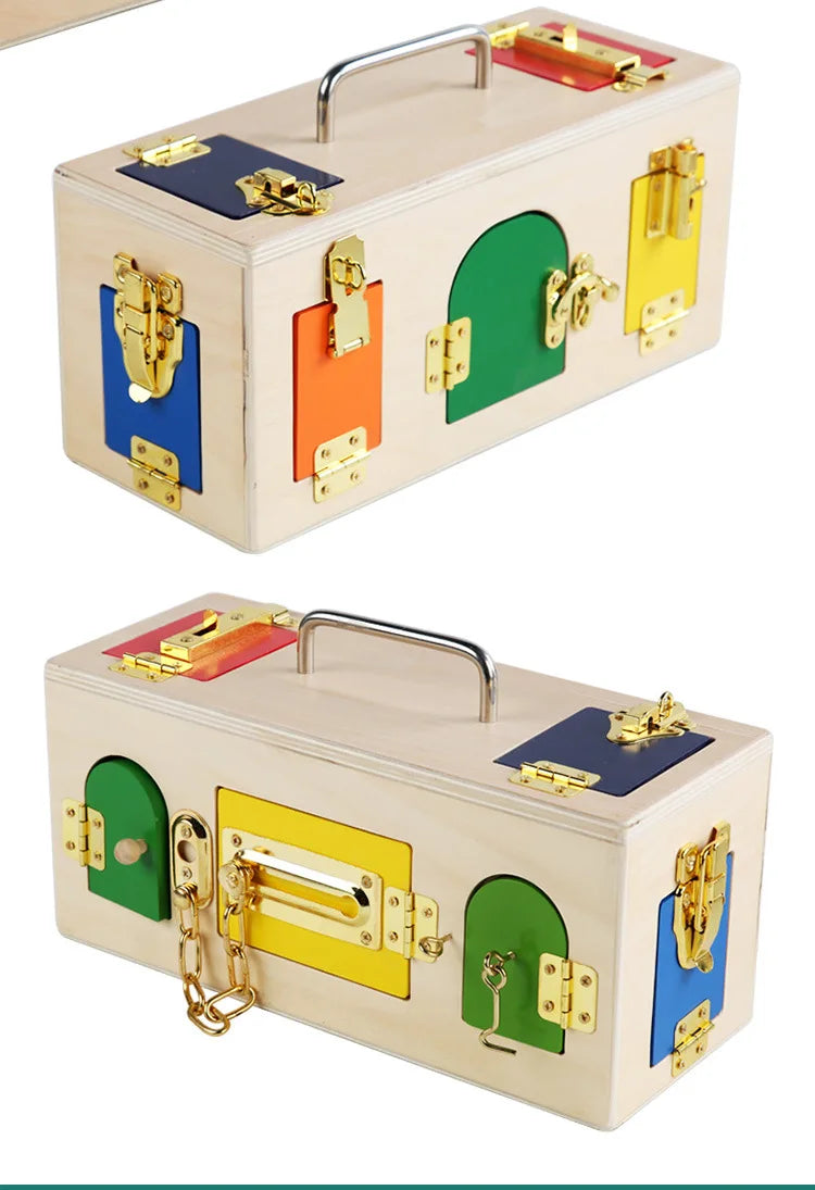 Montessori Practical Life Toy Lock Box