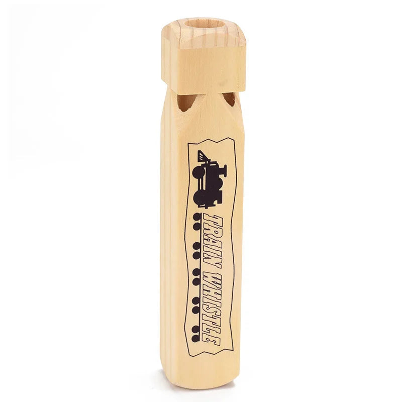 Wooden Train Whistle Bird Call Kids Montessori Musical Toy