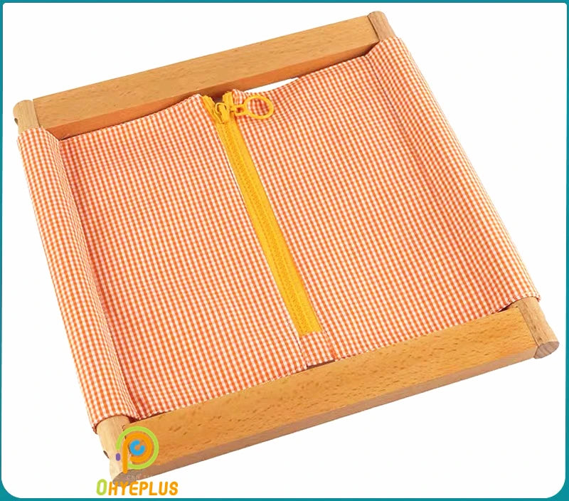 Montessori Daily Life Activity Dressing Frame Wood Clothing Racks Button Zipper Velcro Snap Buckle Basic Skill Learning Tools