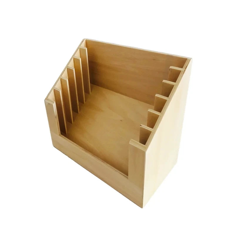 Montessori Wooden Dressing Frame Stand W/ 6 Compartments
