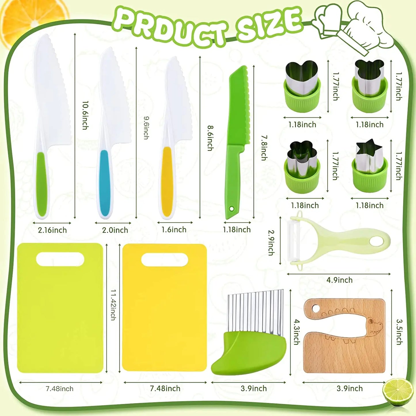 13 PCs Montessori Kitchen Tools for Toddlers