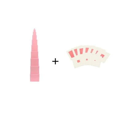 Montessori Pink Tower comes with cards and send option
