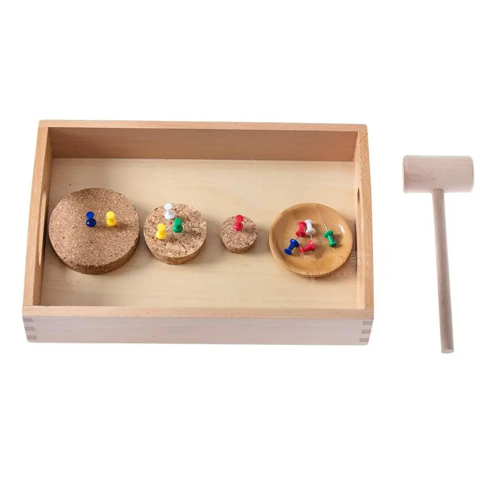Montessori Fine Motor Skill Practical Life Nailing Activity for Hand-Eye Coordination Exercises