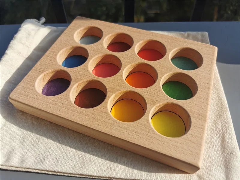 Montessori Wooden Ball Tracker