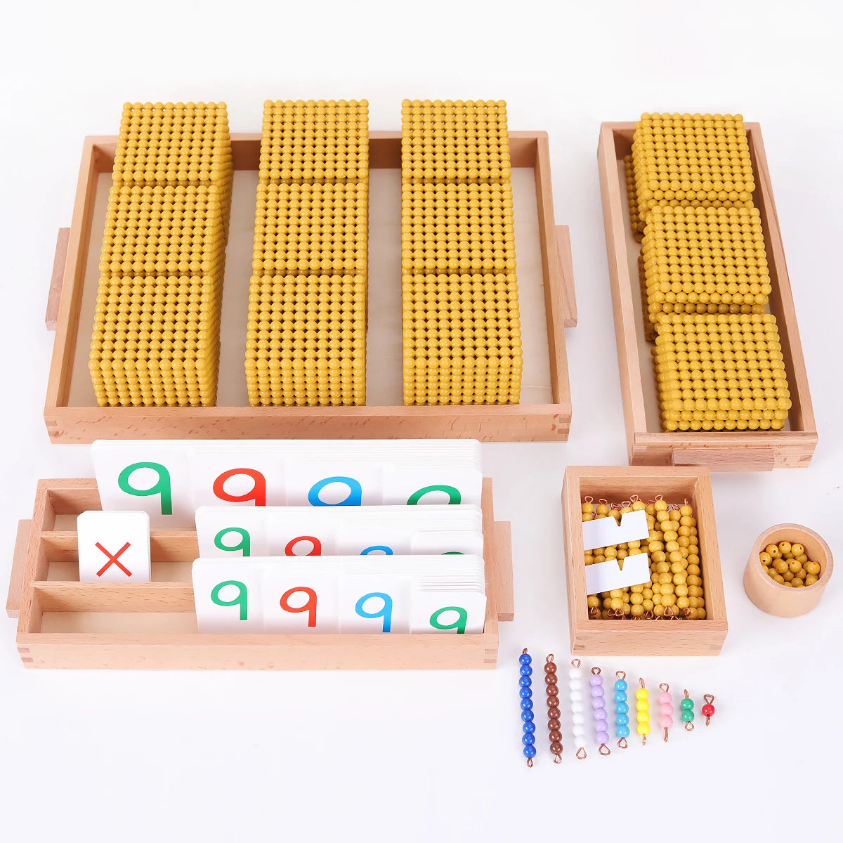 Montessori Golden Beads Mathematics Materials for Decimal System Learning