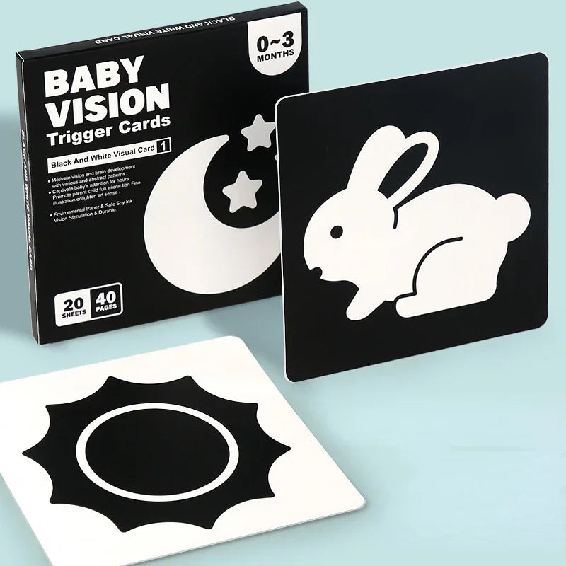 Vision Trigger Cards Early Education Cards Training Newborn Babies 3 to 6 Months Visual Stimulation Practice Montessori Toy