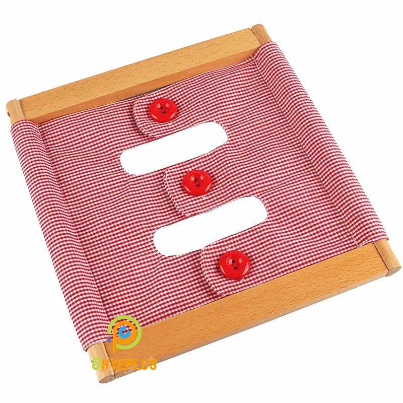 Montessori Daily Life Activity Dressing Frame Wood Clothing Racks Button Zipper Velcro Snap Buckle Basic Skill Learning Tools