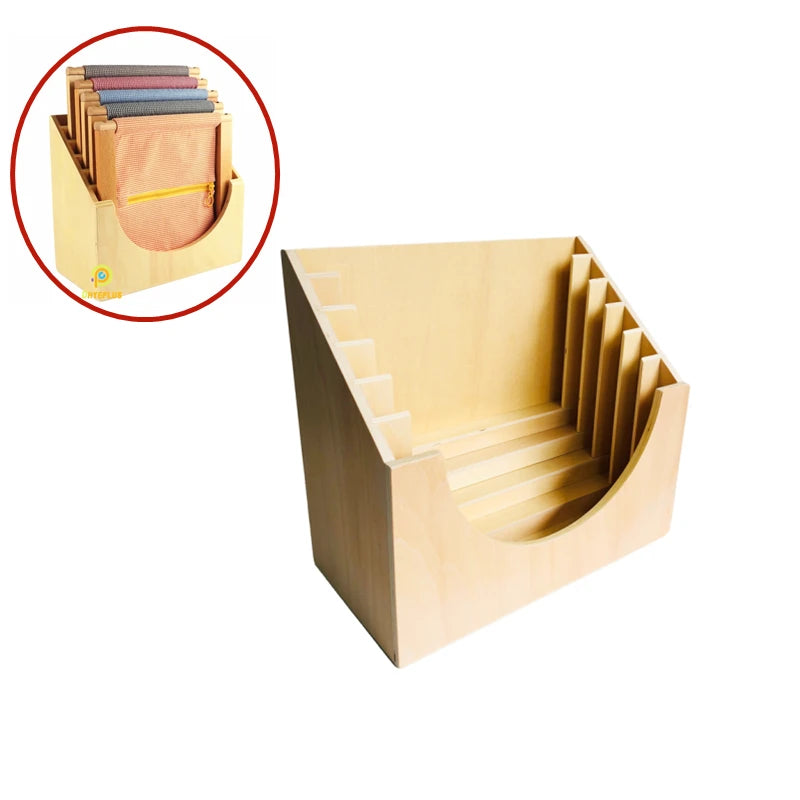 Montessori Wooden Dressing Frame Stand W/ 6 Compartments