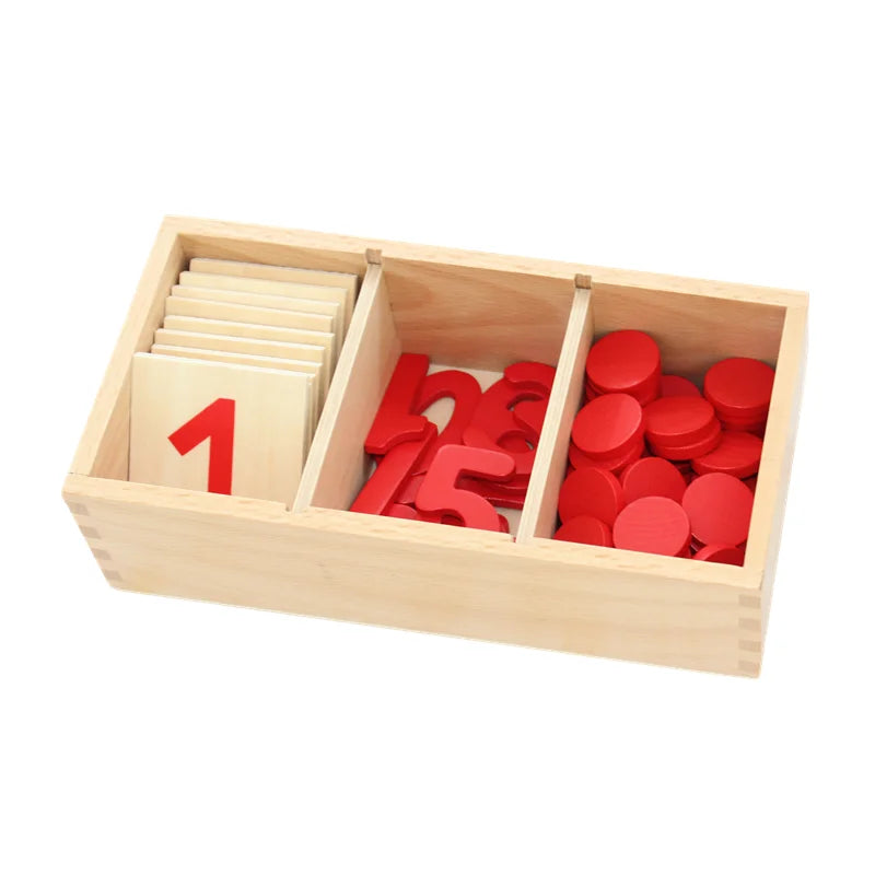 Montessori 1-10 Counting Box with Coins Numbers and Box