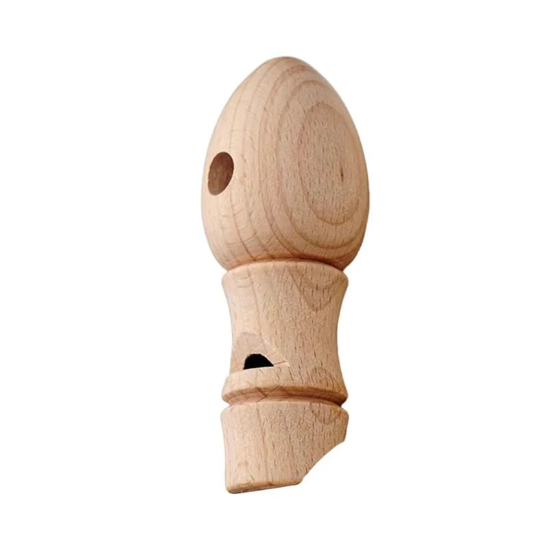 Wooden Train Whistle Bird Call Kids Montessori Musical Toy