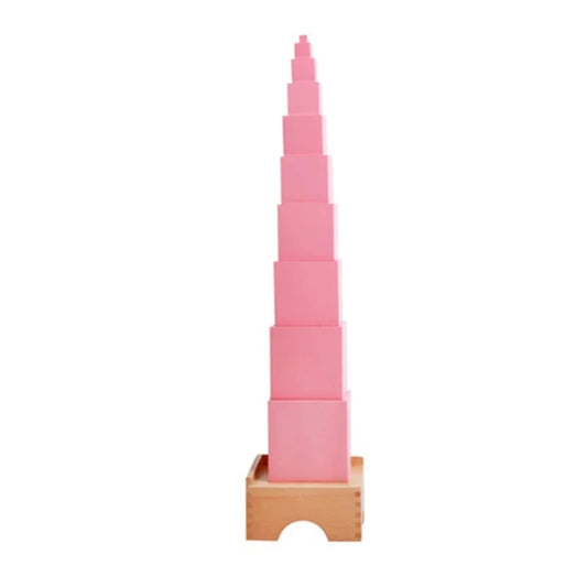 Montessori Pink Tower comes with cards and send option