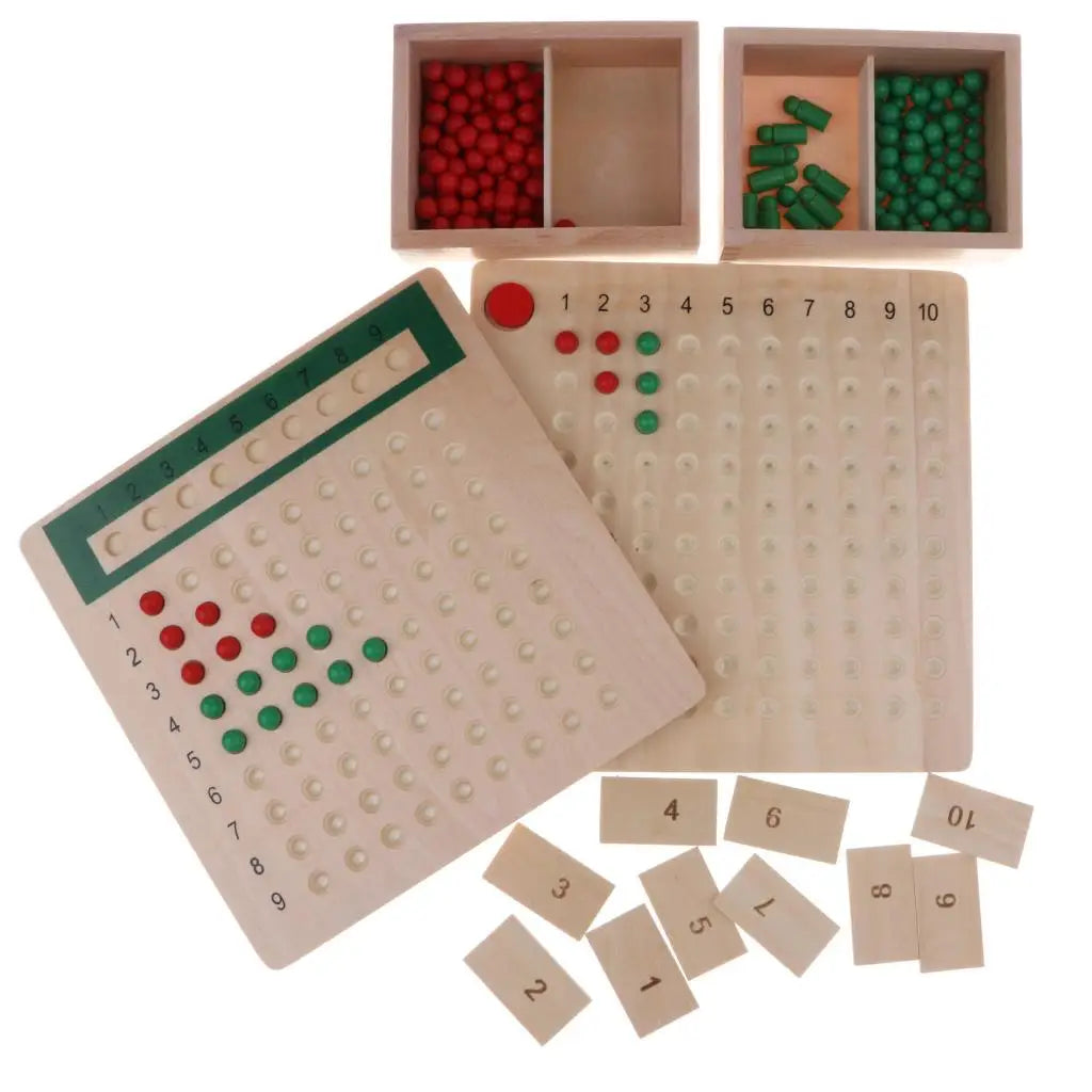 Montessori Mathematics Multiplication Beads Board
